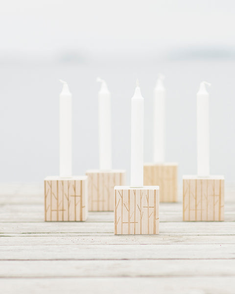 Wooden candle holder, TUIKE